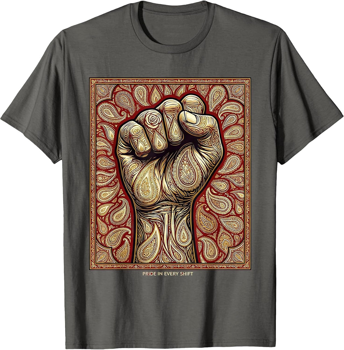Men's President Pride Labor Day Pride In Every Shift T-Shirt - Asphalt Grey