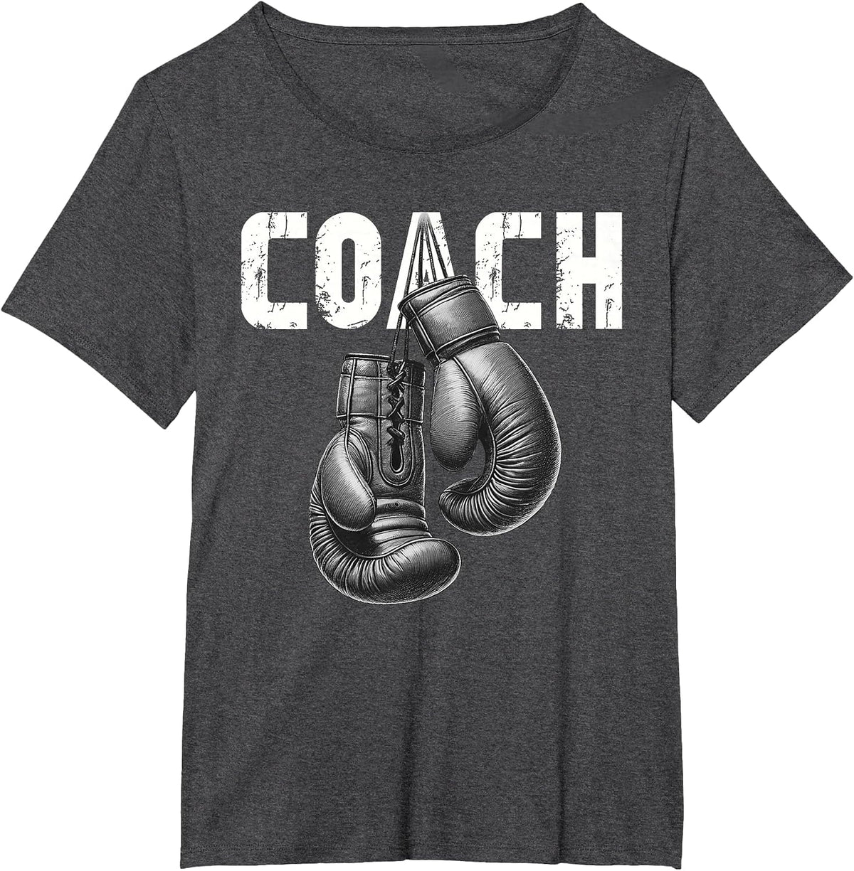 Boxing Coach Kickboxing Boxing Gloves Boxer Sporty Athlete T-Shirt - Dark Heather Grey