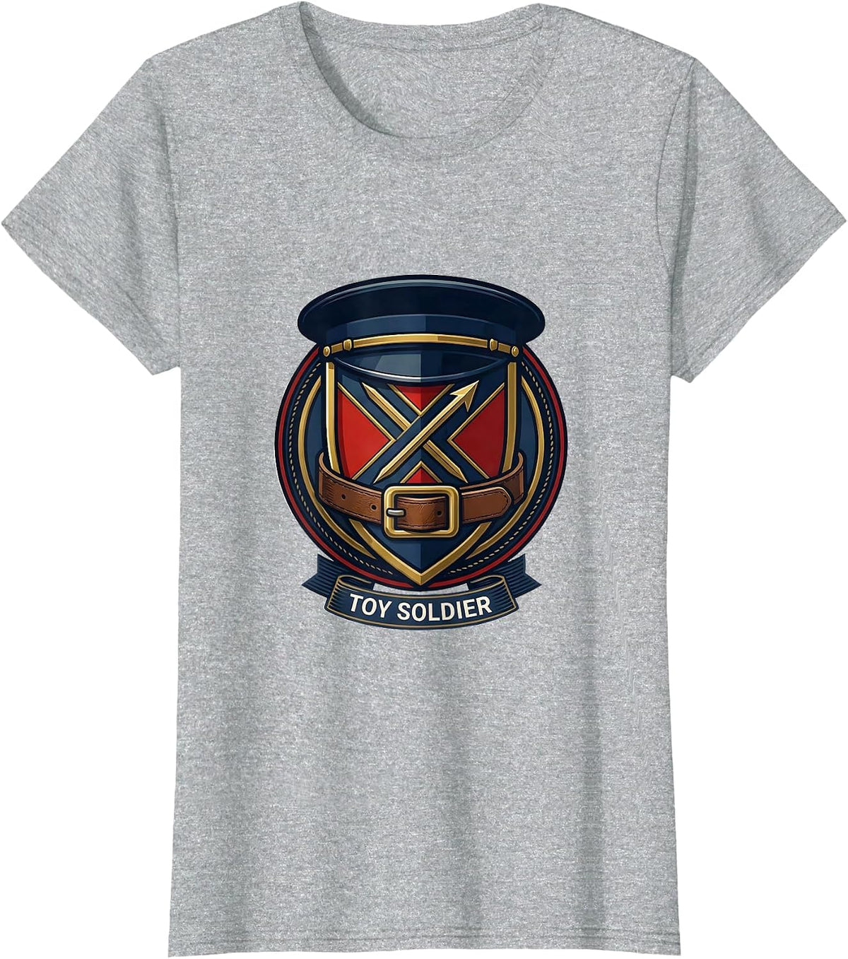 Toy Soldier Halloween Costume T-Shirt Uniform Role Play T-Shirt - Heather Grey