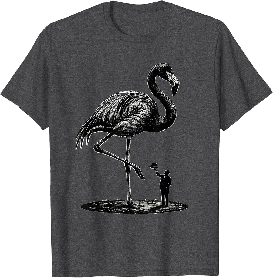 Men's Flamingo Flamingo Lover Funny Animal Humor Novelty T-Shirt - Dark Heather Grey