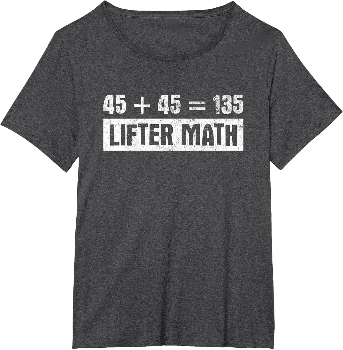 Lifter Math Squat Deadlift Bench Bodybuilding Powerlifting T-Shirt - Dark Heather Grey