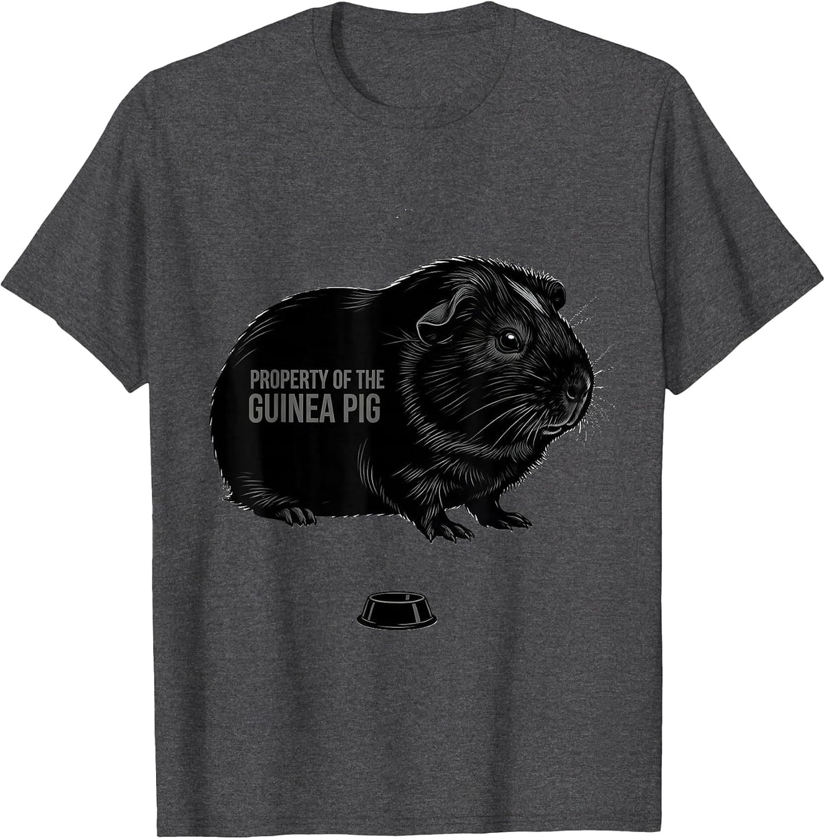 Property Of The Guinea Pig Funny Guinea Pig Lover Gift T-Shirt - Dark Heather Grey