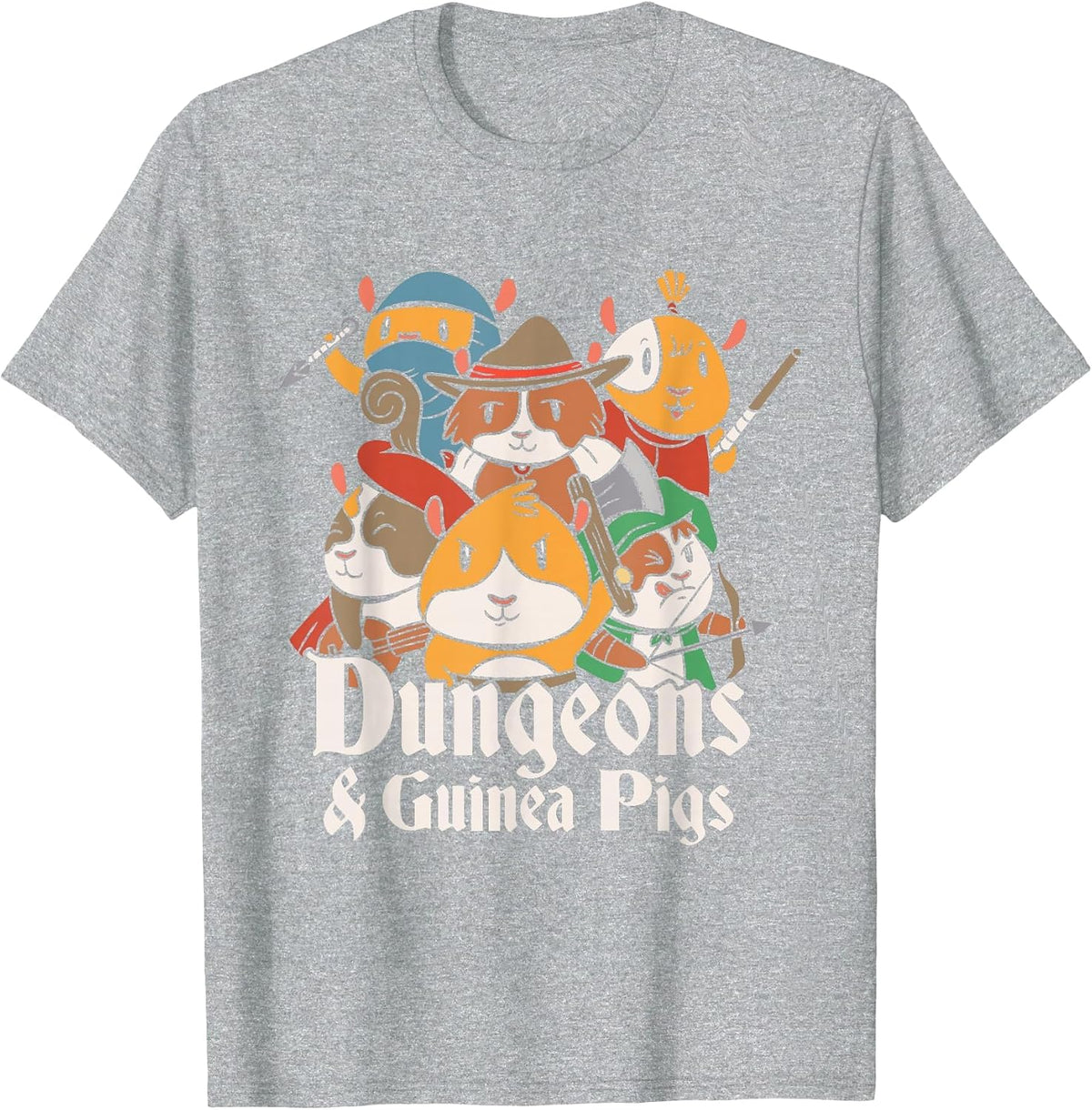 Dungeons and Guinea Pigs Parody T-Shirt - Heather Grey