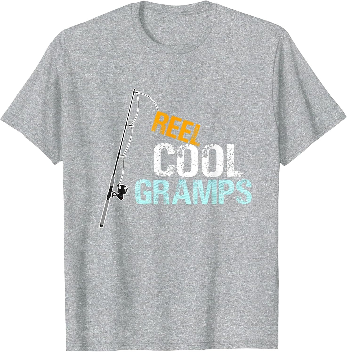 Reel Cool Gramps Grandfather Grandpa T-Shirt - Heather Grey