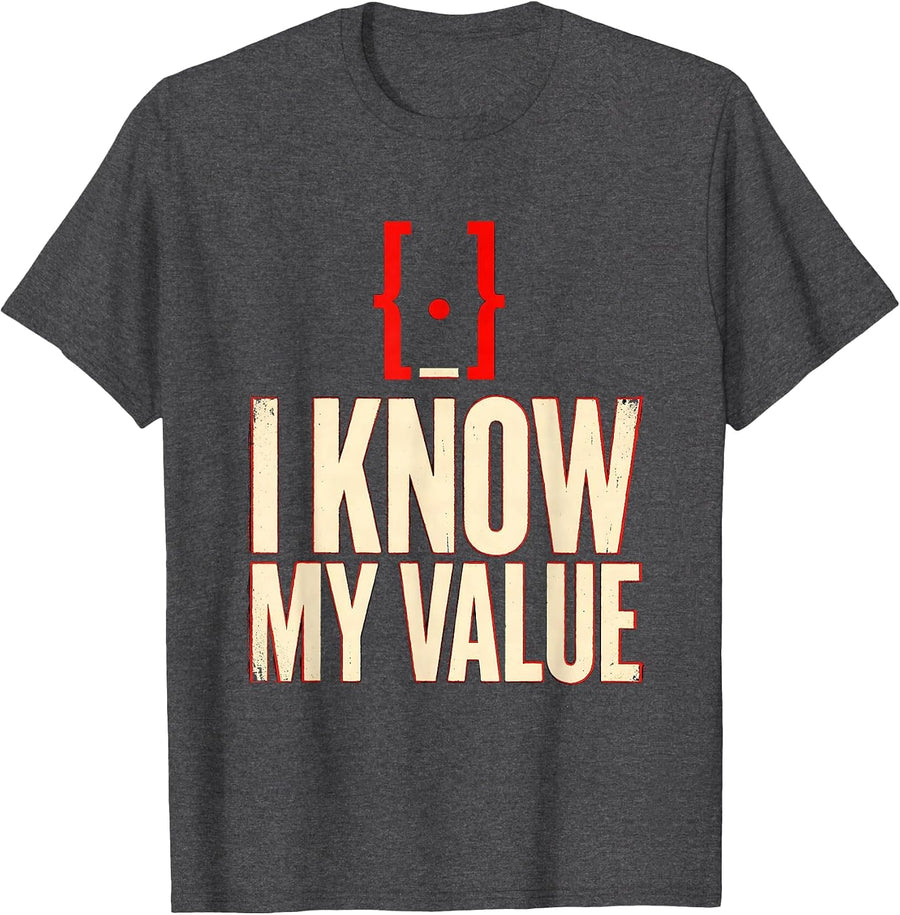 Men's I Know My Value Funny Math Teacher Gift Math Nerd Humor T-Shirt - Dark Heather Grey