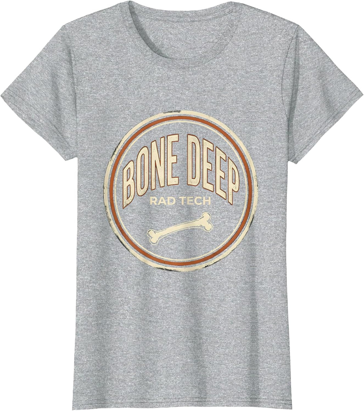 Rad Tech Bone Deep Vintage Radiology Tech Humor T-Shirt - Heather Grey