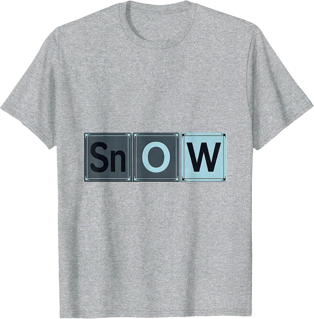Men's SnOW Funny Chemistry Periodic Table Science Pun Gift T-Shirt - Heather Grey