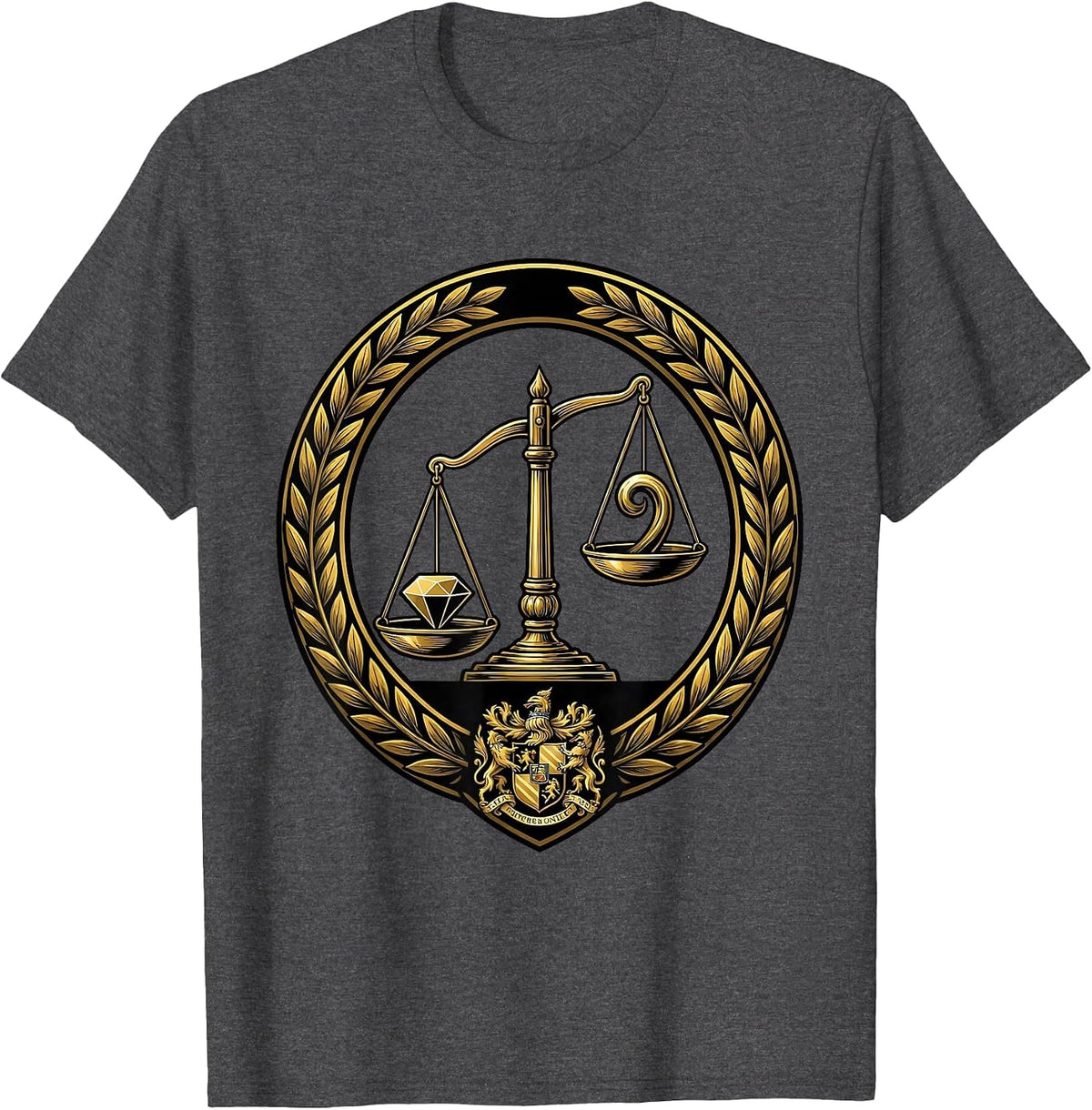 Men's The Turning Point Tipping Scales Graphic Design T-Shirt - Dark Heather Grey