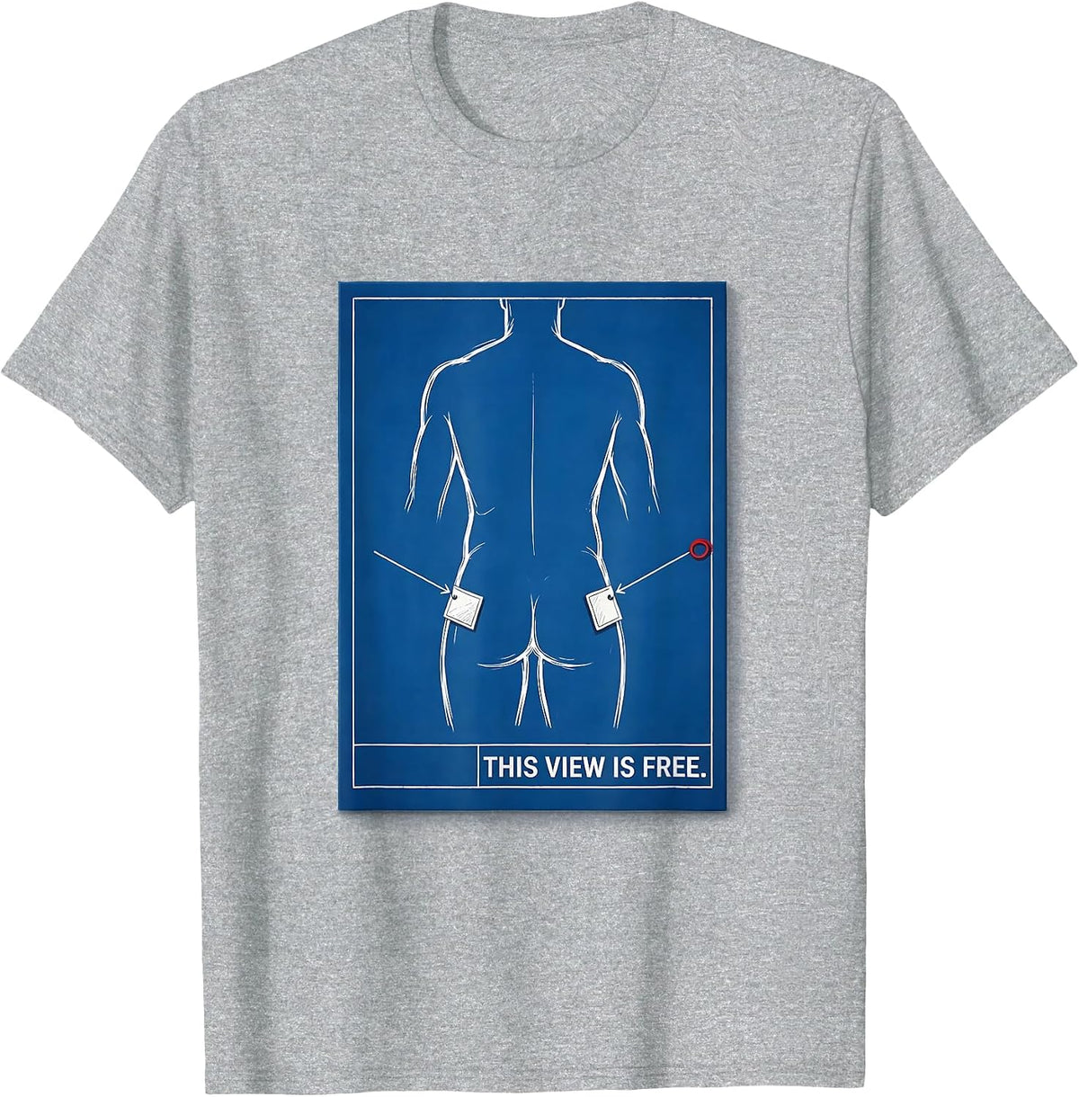 Men's This View Is Free Outdoor Nature Design T-Shirt - Heather Grey