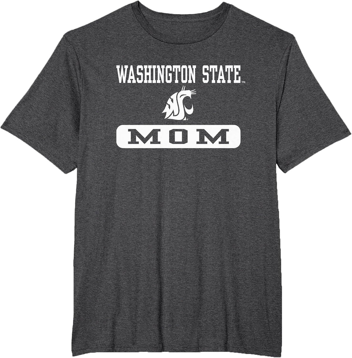 Washington State Cougars Mom Officially Licensed T-Shirt - Dark Heather Grey