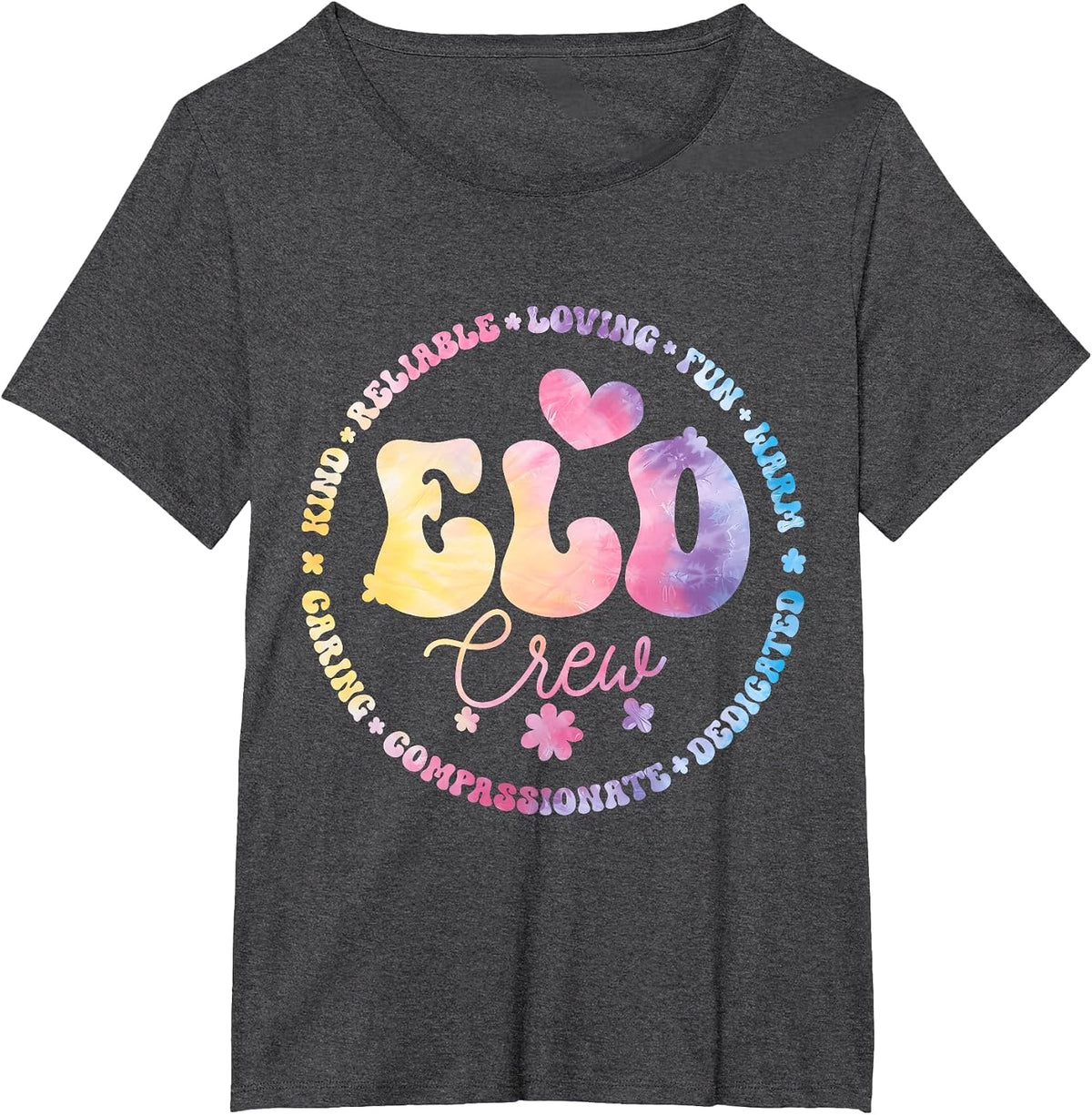 Groovy ELD Crew English Language Development Teacher T-Shirt - Dark Heather Grey