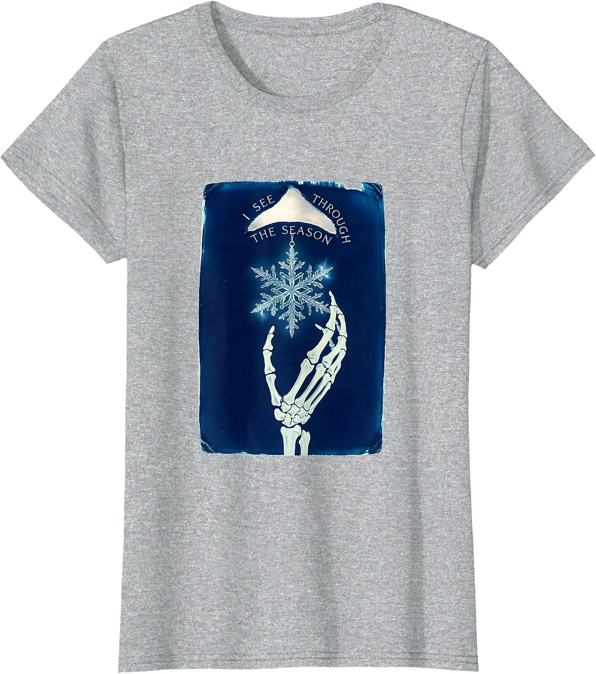 Women's I See Through The Season Funny Radiology Tech X-Ray T-Shirt - Heather Grey