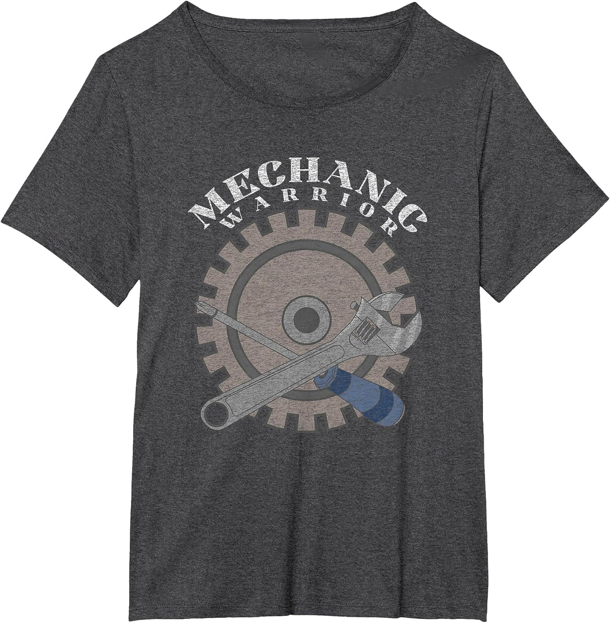 Funny Mechanic Auto Repair Vintage Graphic T-Shirt - Dark Heather Grey