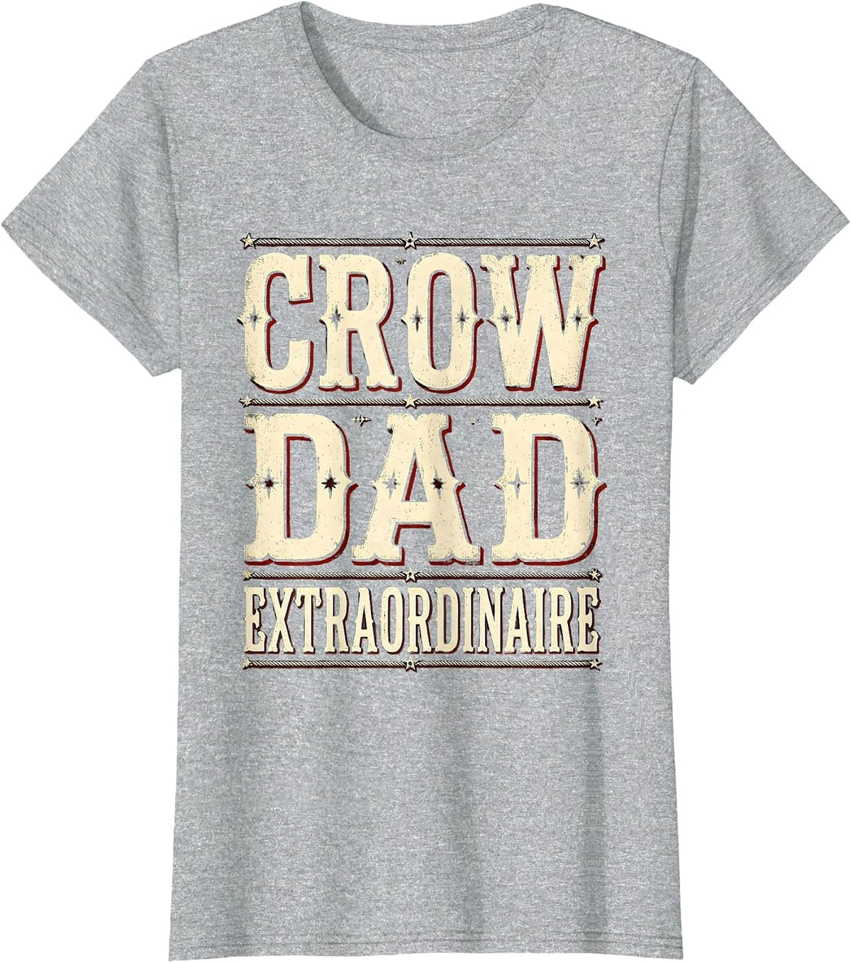 Crow Dad Extraordinaire Funny Bird Lover Design T-Shirt - Heather Grey