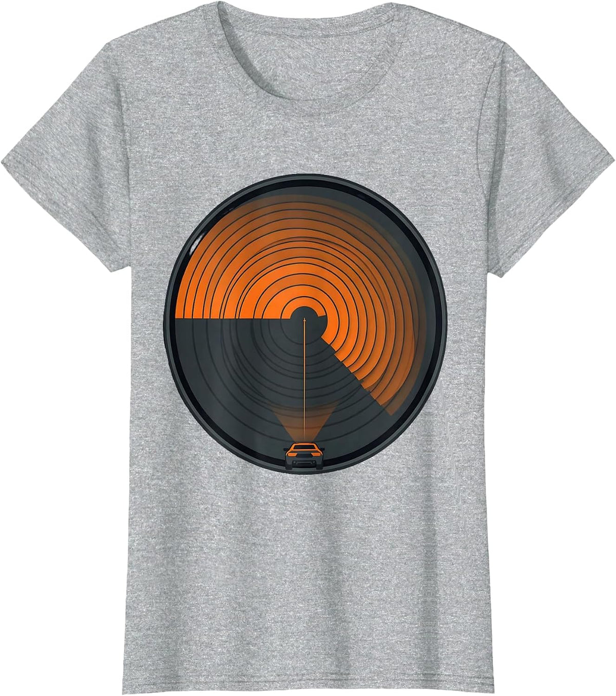Women's Compact Radar Scope Minimalist Storm Chaser Meteorology T-Shirt - Heather Grey