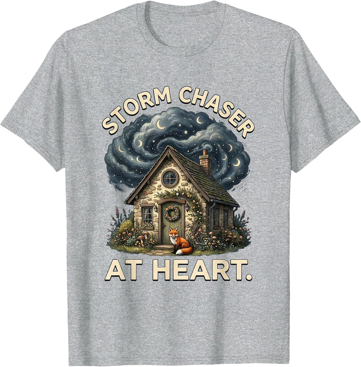 Men's Storm Chaser At Heart Stronger Than The Storm T-Shirt - Heather Grey