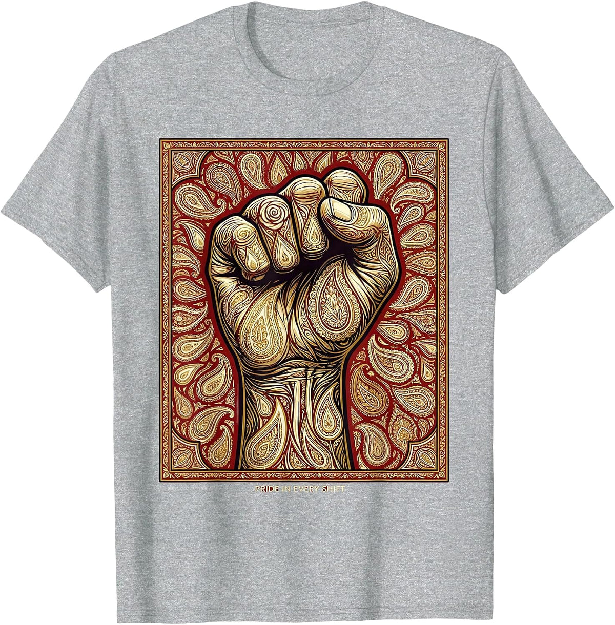 Men's President Pride Labor Day Pride In Every Shift T-Shirt - Heather Grey