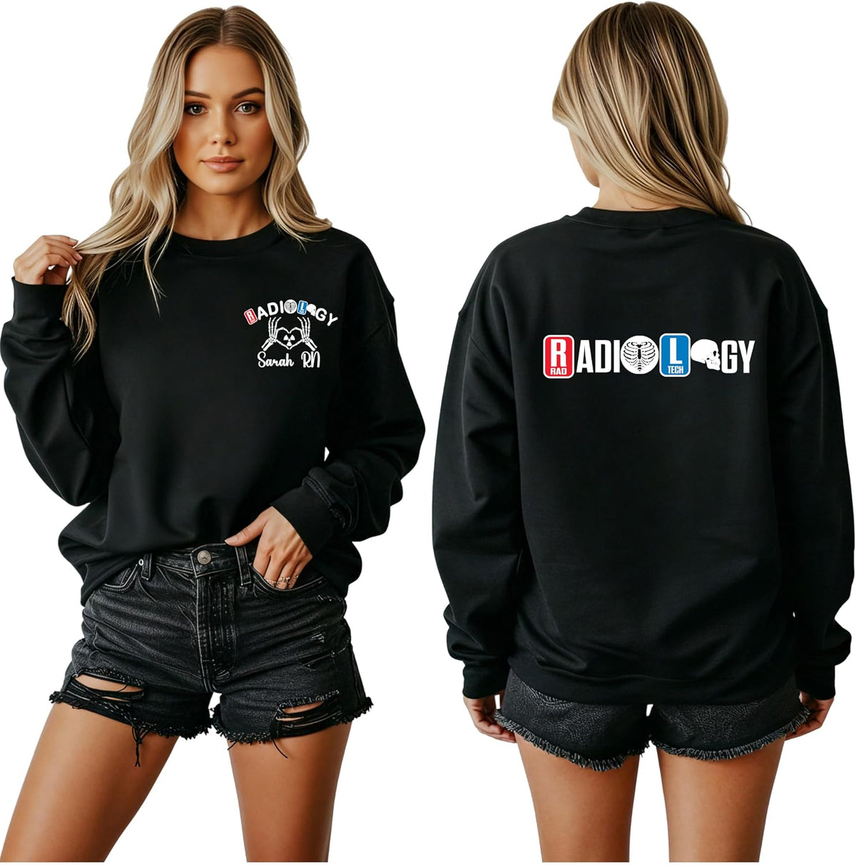 Personalized Radiology Sweatshirt with Name, Custom Radiology Tech Crewneck, Medical Imaging Sweater, Healthcare Worker Gift