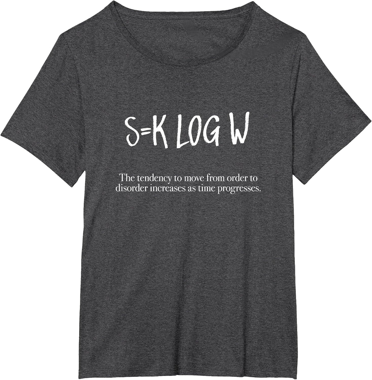 s=I'm Logging a Boltzmann's Entropy Formula Math T-Shirt T-Shirt - Dark Heather Grey