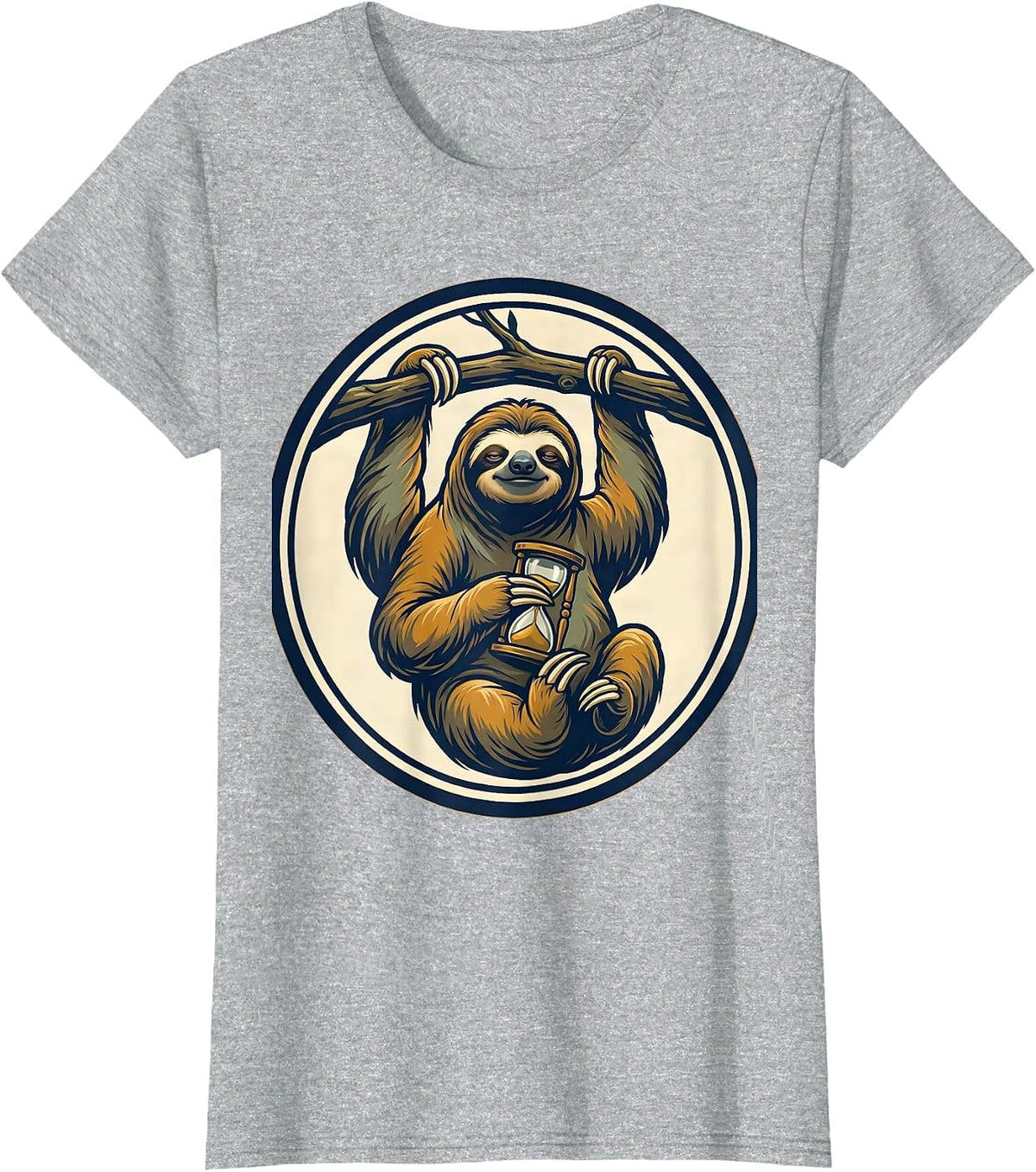 Women's Sloth Seal Funny Sloth Lover Novelty Gift T-Shirt - Heather Grey