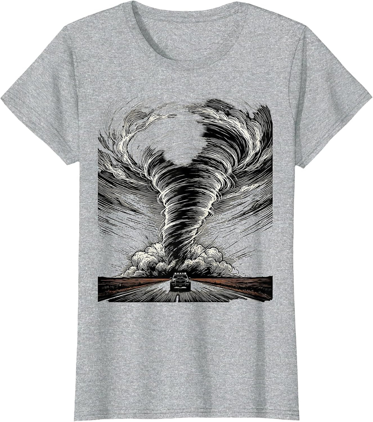 Tornado Chaser Storm Chasing Meteorology Enthusiast T-Shirt - Heather Grey