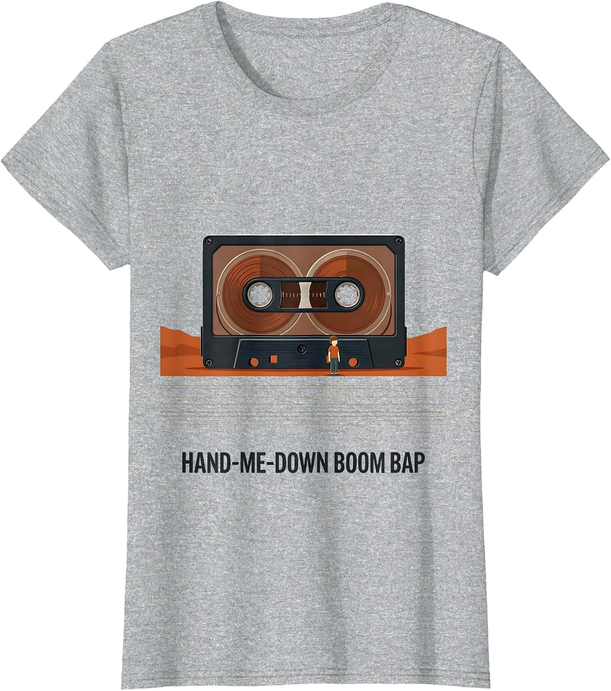 Women's Hand-Me-Down Boom Bap Old School Hip Hop 80s 90s Retro T-Shirt - Heather Grey