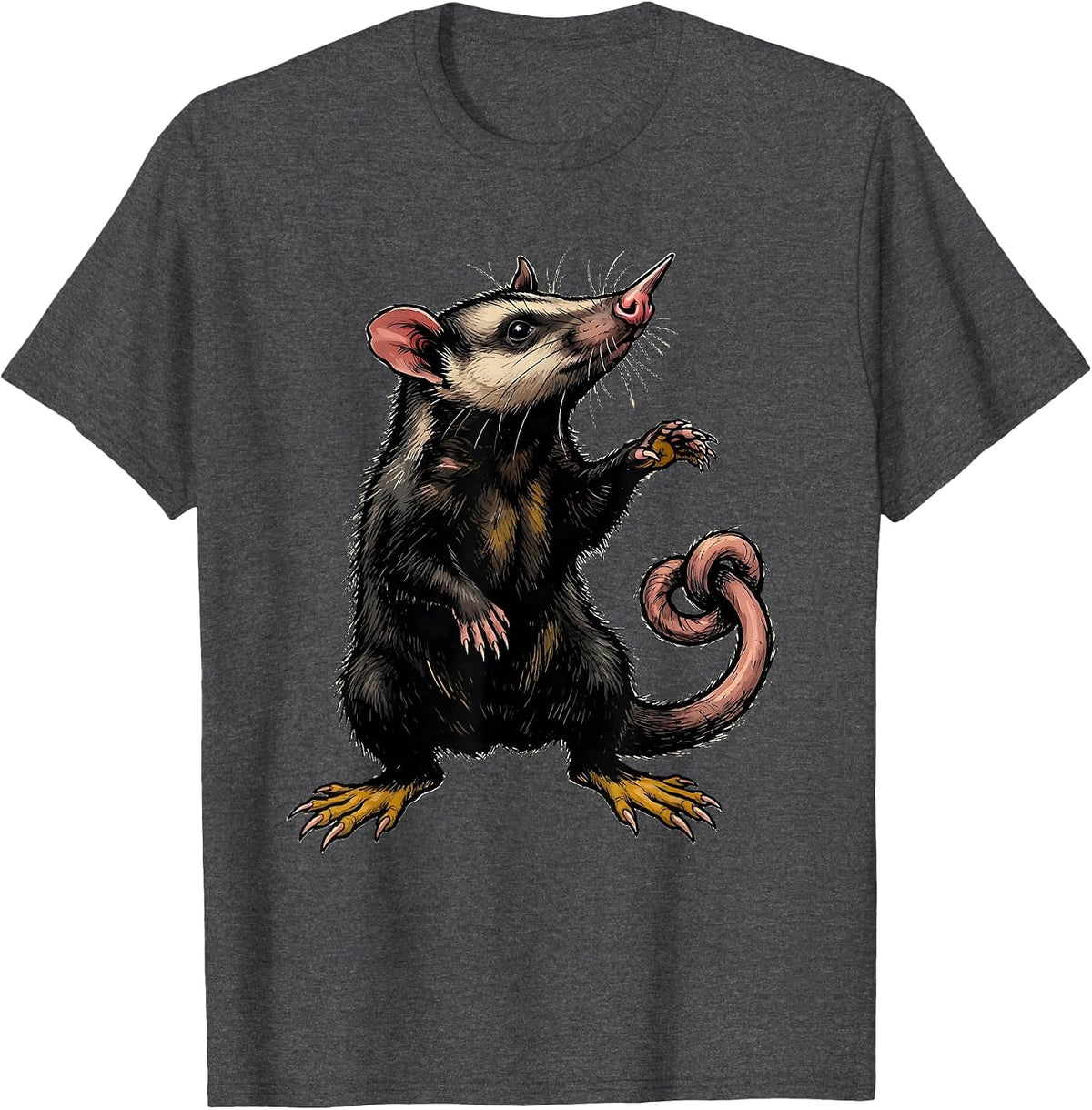 Men's Opossum Bowing Meme Humor Animal Lover Gift T-Shirt - Dark Heather Grey
