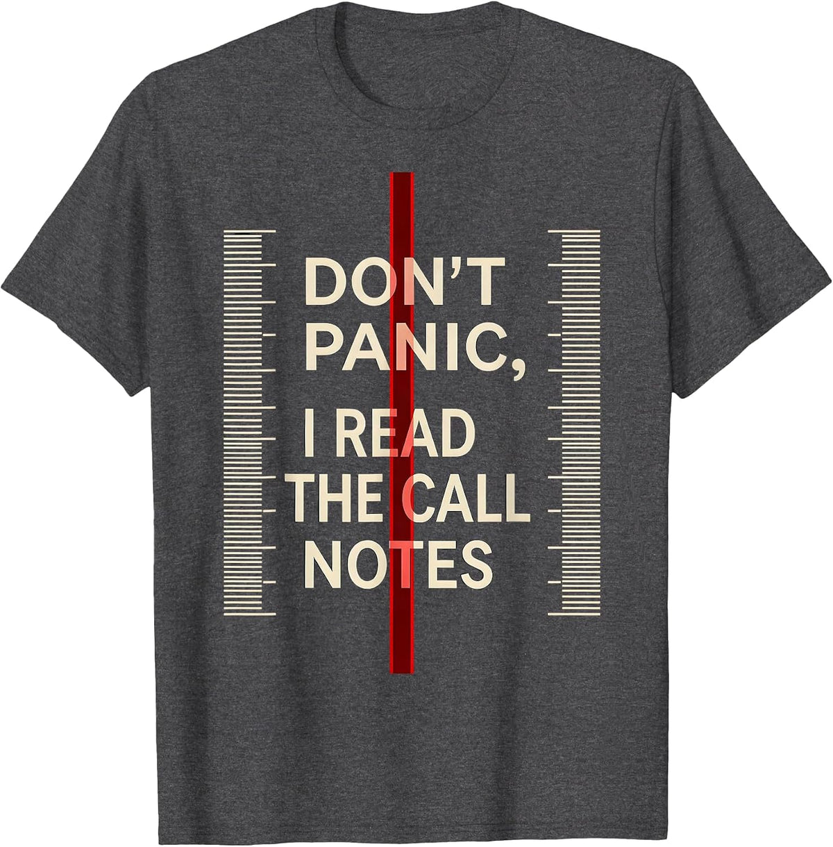 Men's Don't Panic I Read The Call Notes Funny EMT Paramedic Gift T-Shirt - Dark Heather Grey