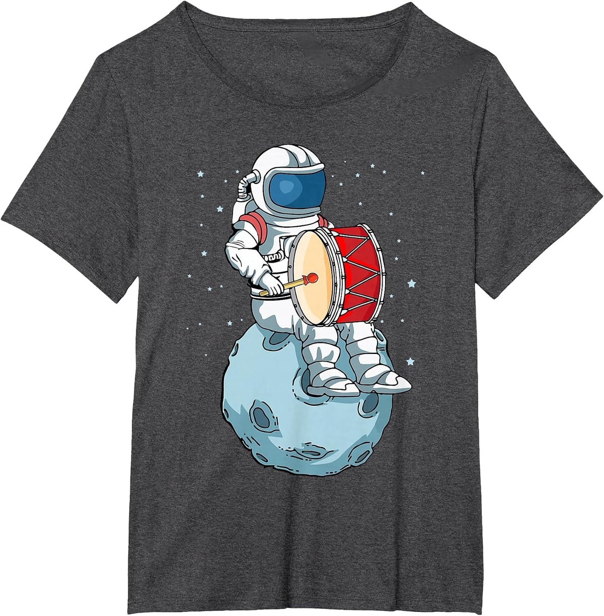 Bass Drum Lover Marching Band Percussion Drum Drummer T-Shirt - Dark Heather Grey