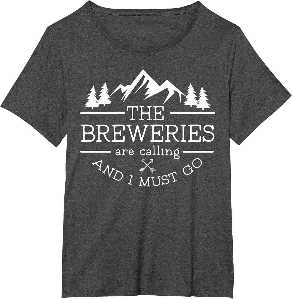 Craft Beer Tour Breweries are Calling and I Must Go T-Shirt - Dark Heather Grey
