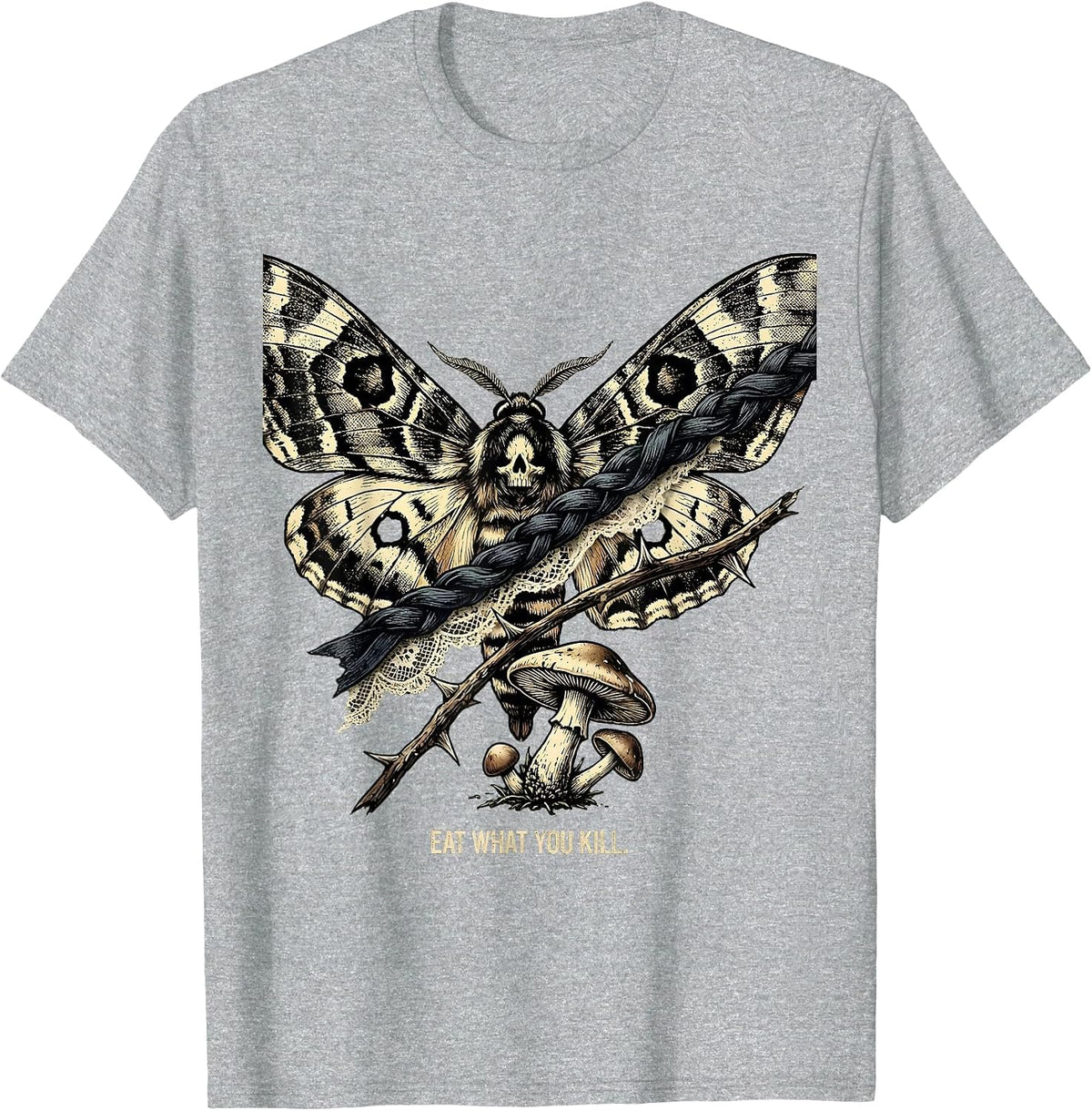 Men's Eat What You Kill Bold Hunting Design T-Shirt - Heather Grey