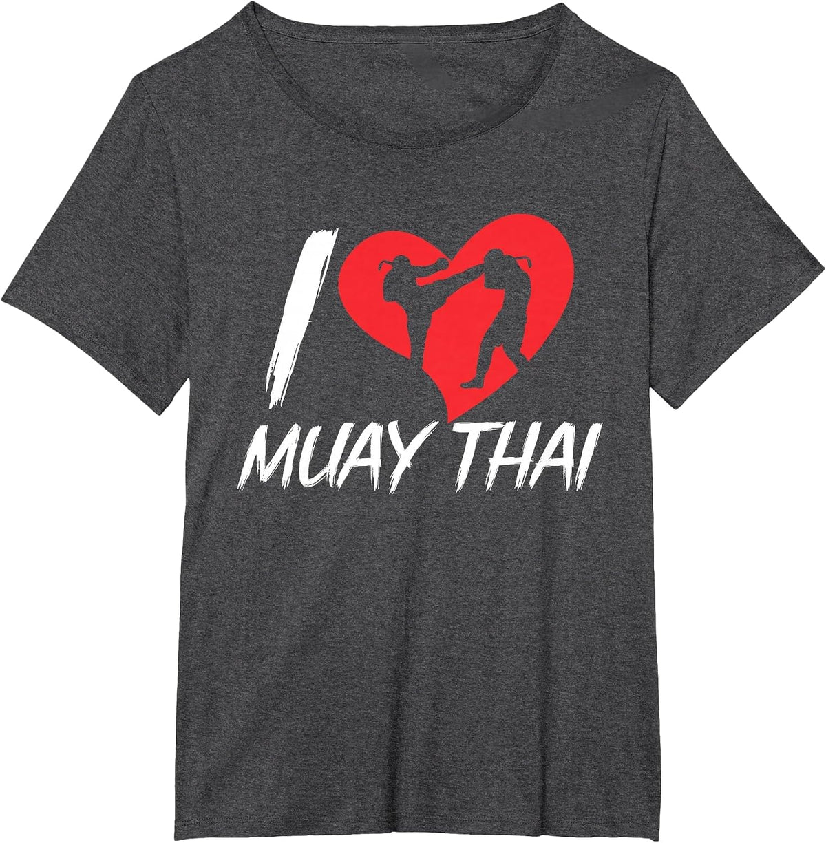 I Love Muay Thai Hobby Martial Arts Boxing Fighter T-Shirt - Dark Heather Grey