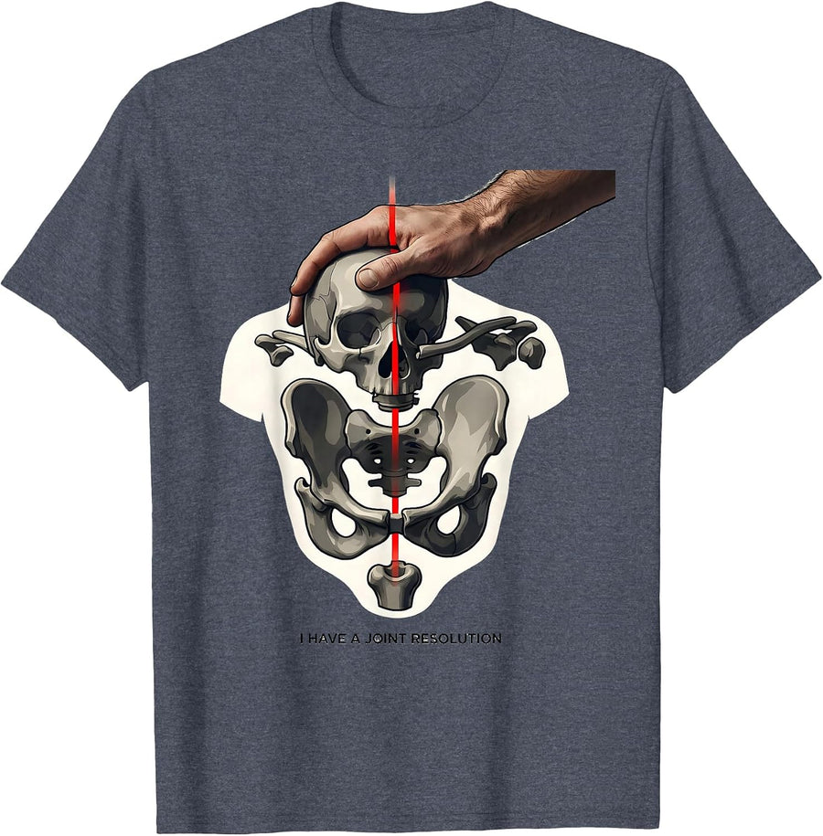 I Have A Joint Resolution Funny Physical Therapist Gift T-Shirt - Heather Blue