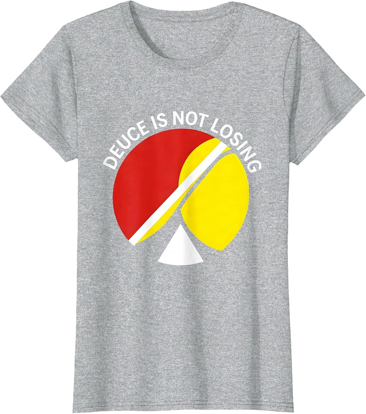 Deuce Is Not Losing Tennis Graphic Design T-Shirt - Heather Grey