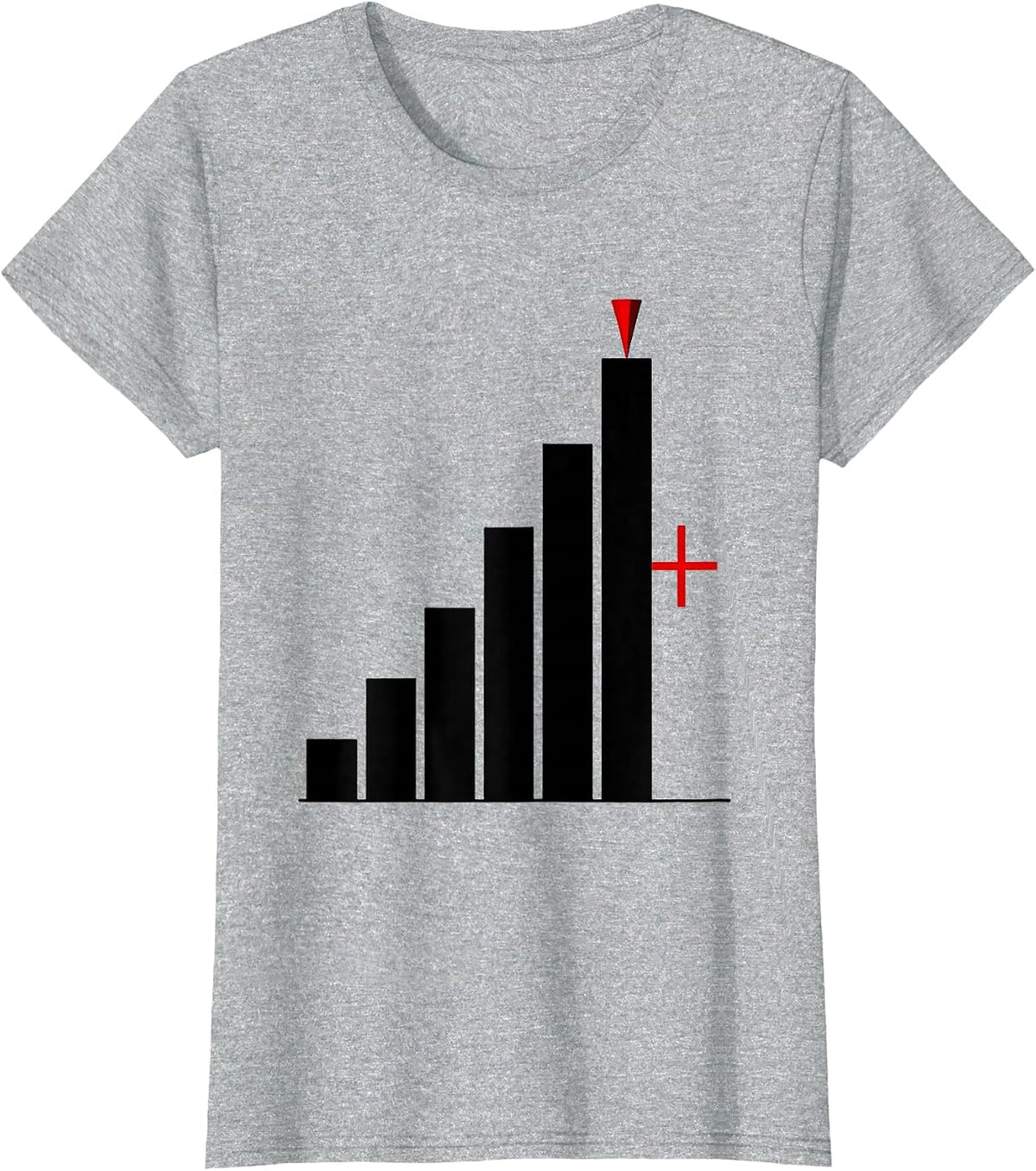 Women's Bar Graph Storm Chaser Tornado Meteorology Humor T-Shirt - Heather Grey