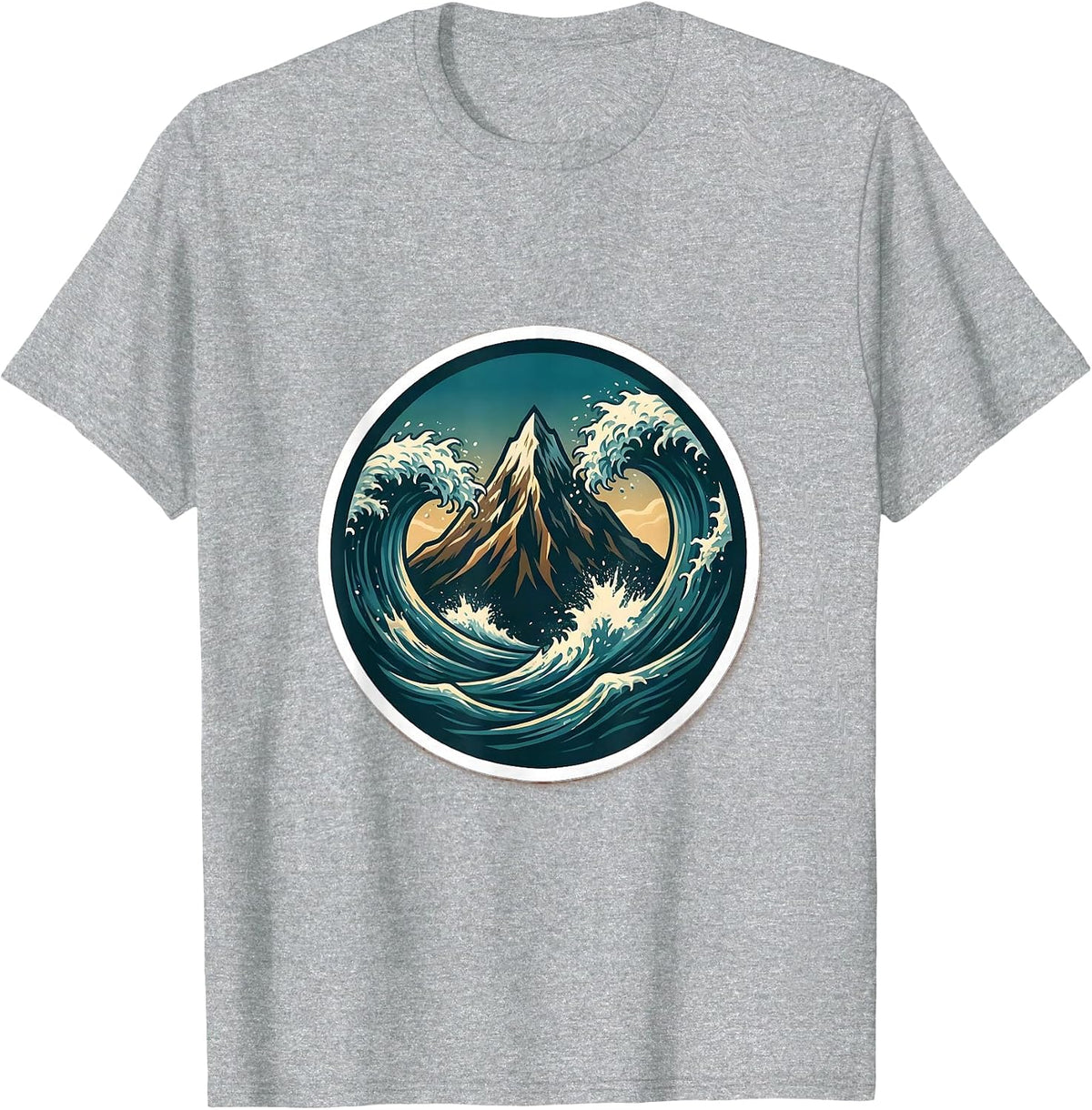 Men's It Is What It Is Mountain and Ocean Waves T-Shirt - Heather Grey