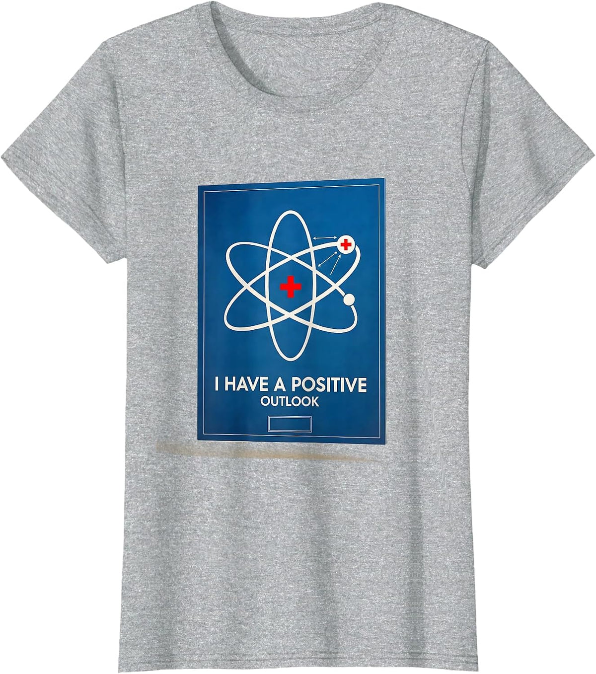 Women's I Have A Positive Outlook Funny Science Teacher Chemistry T-Shirt - Heather Grey