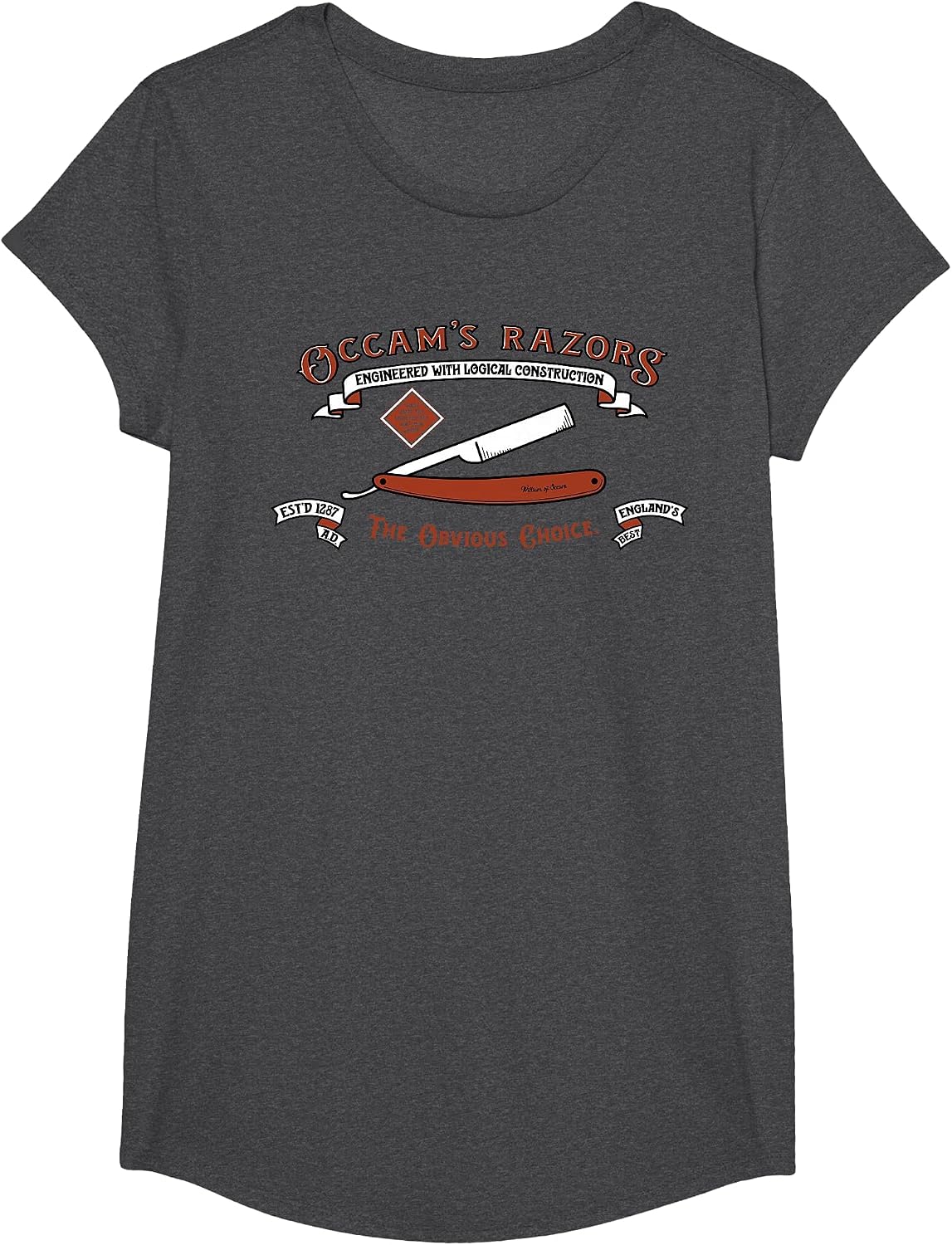 Occam's Razors - The Obvious Choice T-Shirt - Girls Dark Heather Grey
