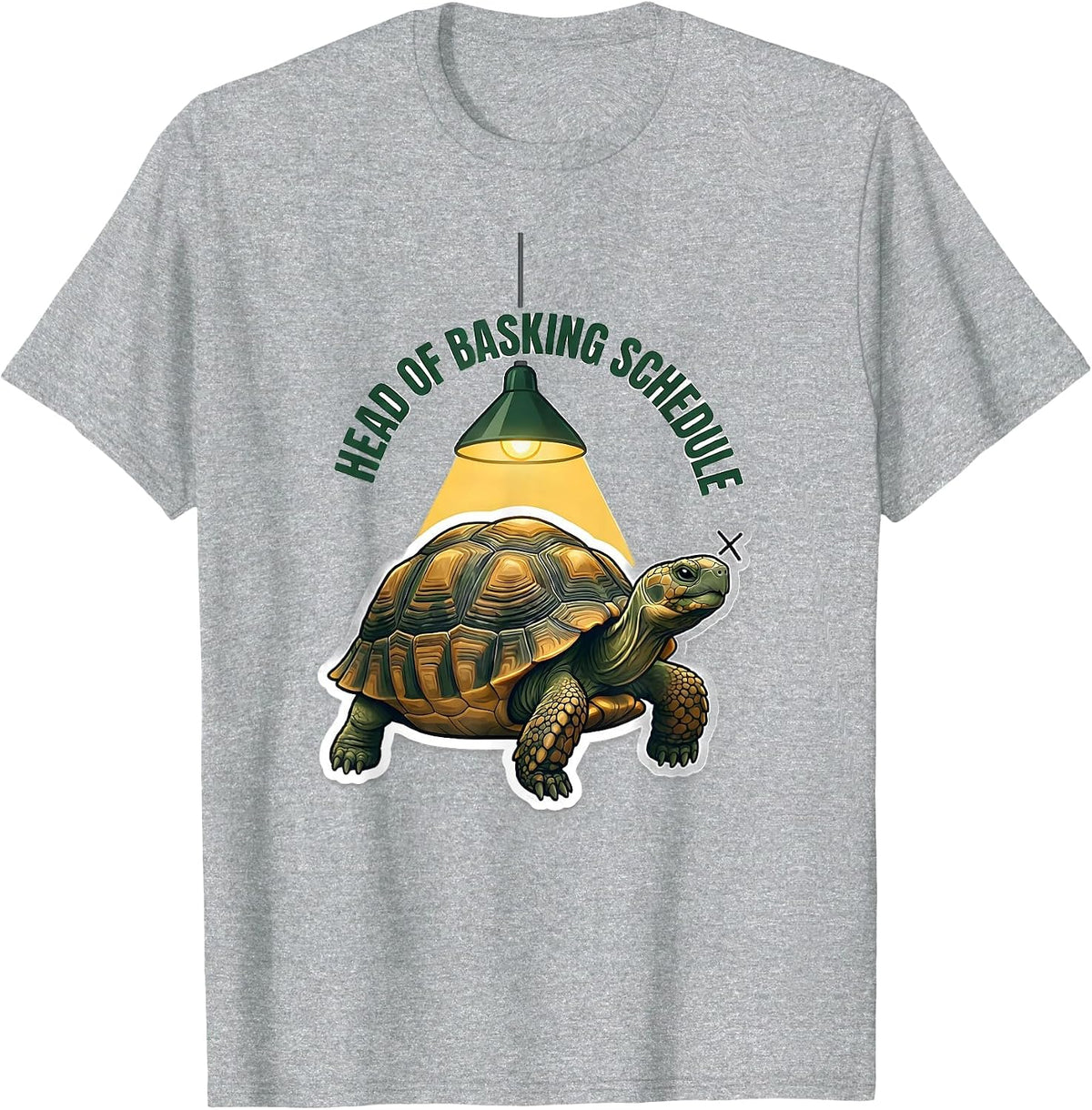 Men's Head Of Basking Schedule Funny Tortoise Lover Animal Humor T-Shirt - Heather Grey