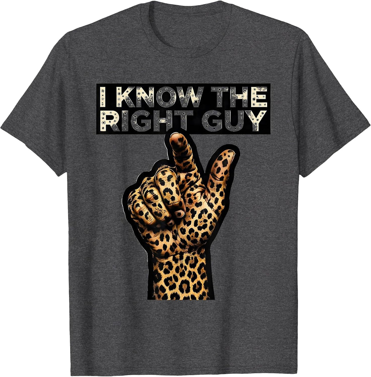 I Cant But I Know A Guy Connector Design T-Shirt - Dark Heather Grey