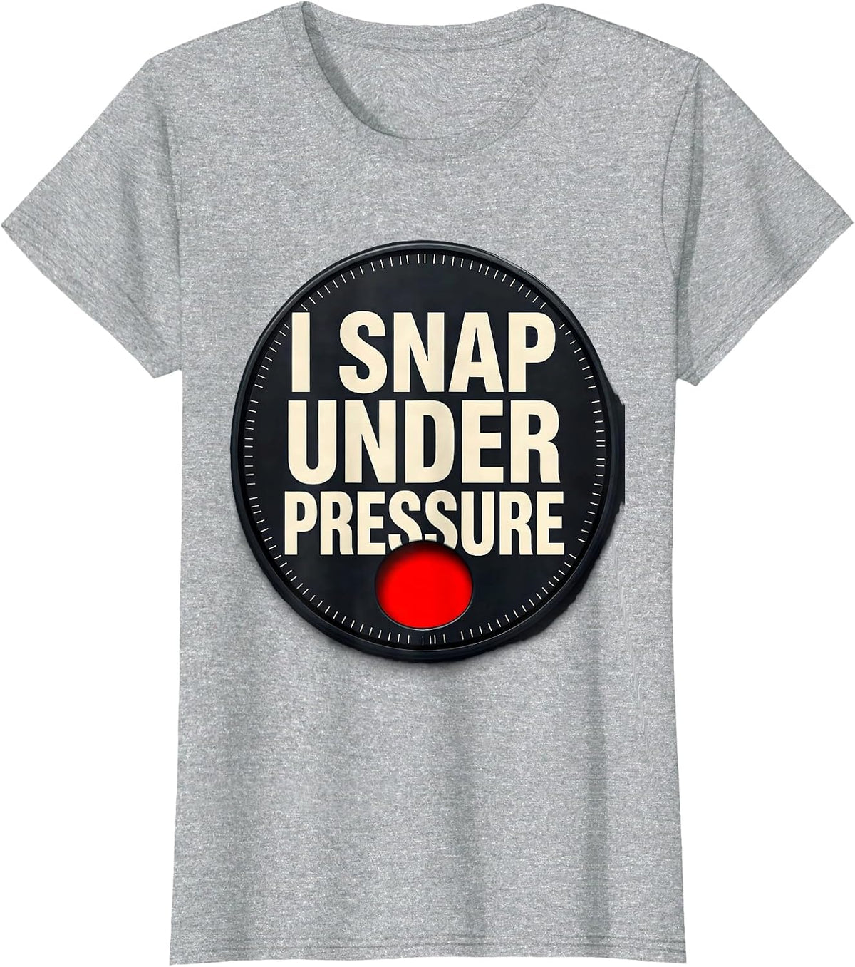 Women's I Snap Under Pressure Funny Photographer Camera Pun Gift T-Shirt - Heather Grey