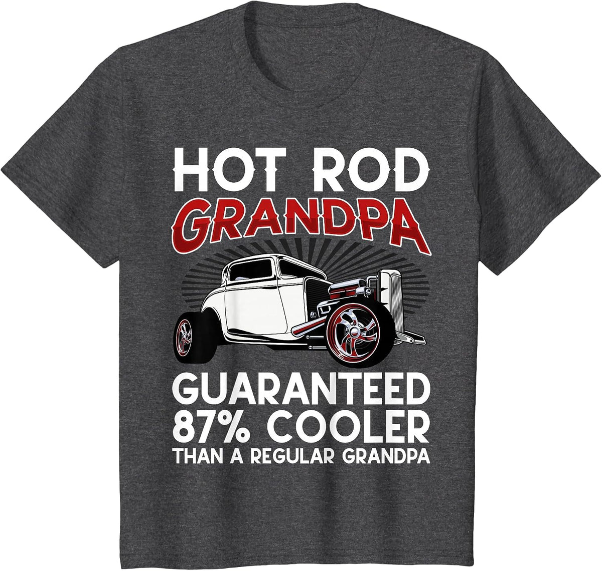 Vintage Hot Rod Grandpa Modified Car Garage Mechanic Hotrod T-Shirt - Dark Heather Grey