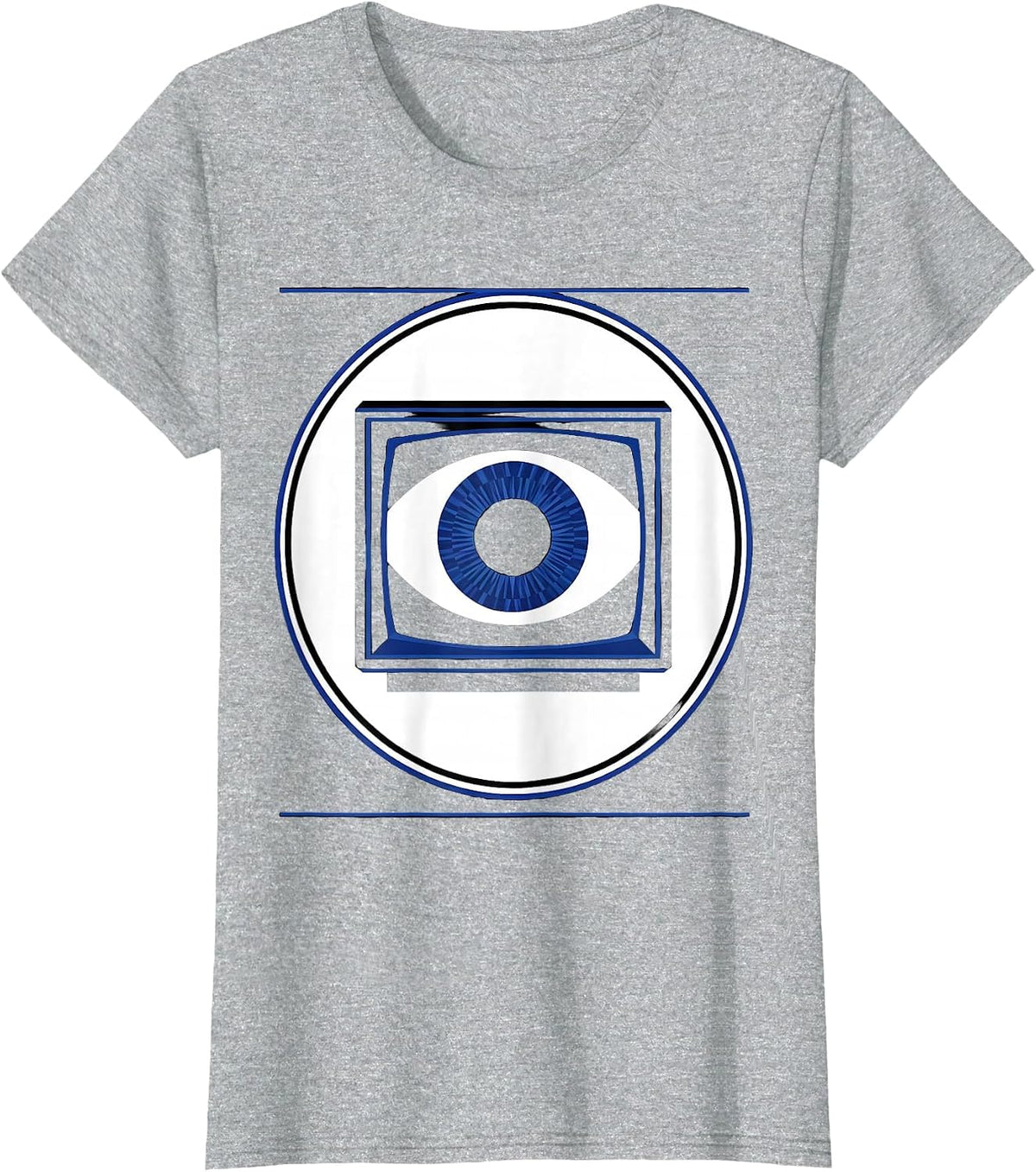 Big Brother Surveillance Eye Television Graphic T-Shirt - Heather Grey