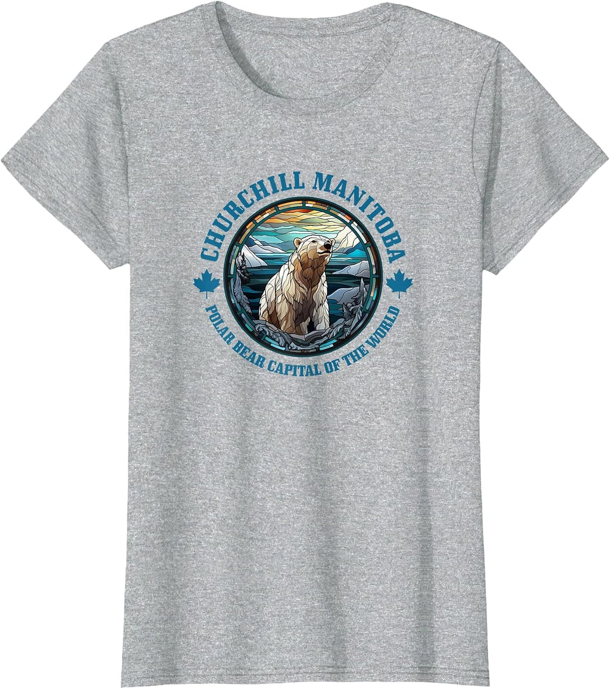 Churchill Manitoba Canada Polar Bear Capital of The World T-Shirt - Heather Grey