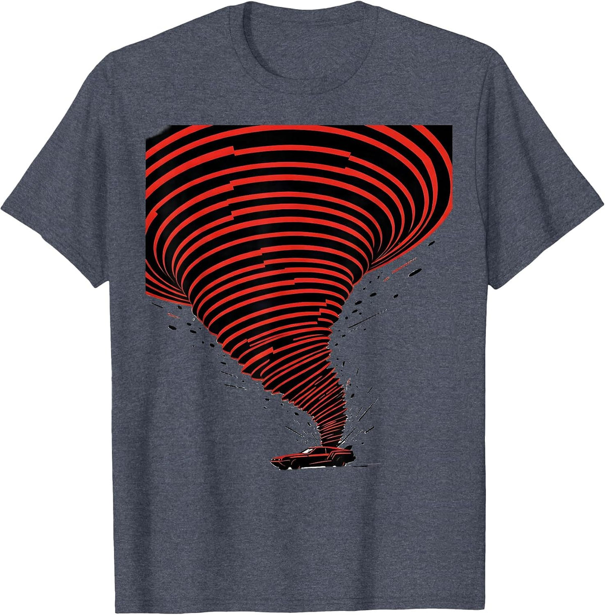 Radar Tornado Spiral Storm Chaser Meteorology Enthusiast T-Shirt - Heather Blue