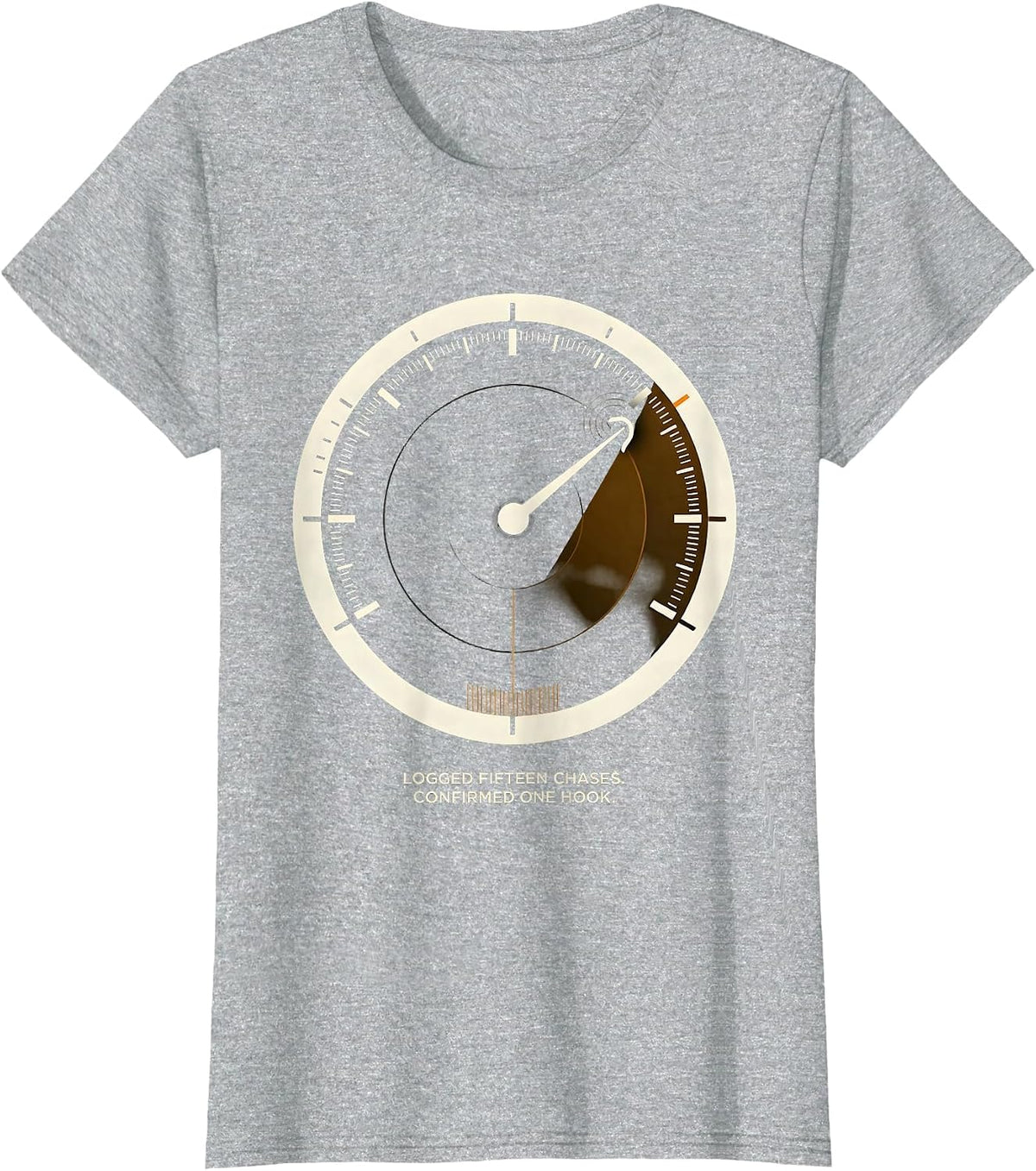 Women's Logged Fifteen Chases Confirmed One Hook Storm Chaser T-Shirt - Heather Grey
