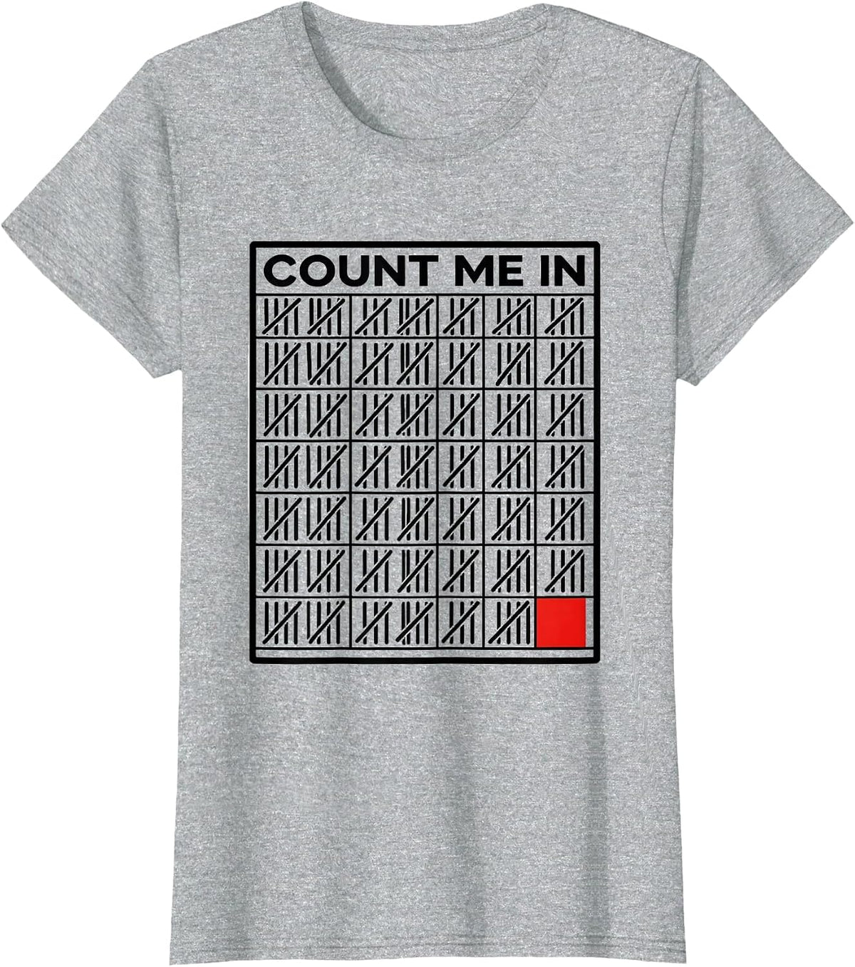 Women's Count Me In Funny Math Teacher Humor Gift T-Shirt - Heather Grey