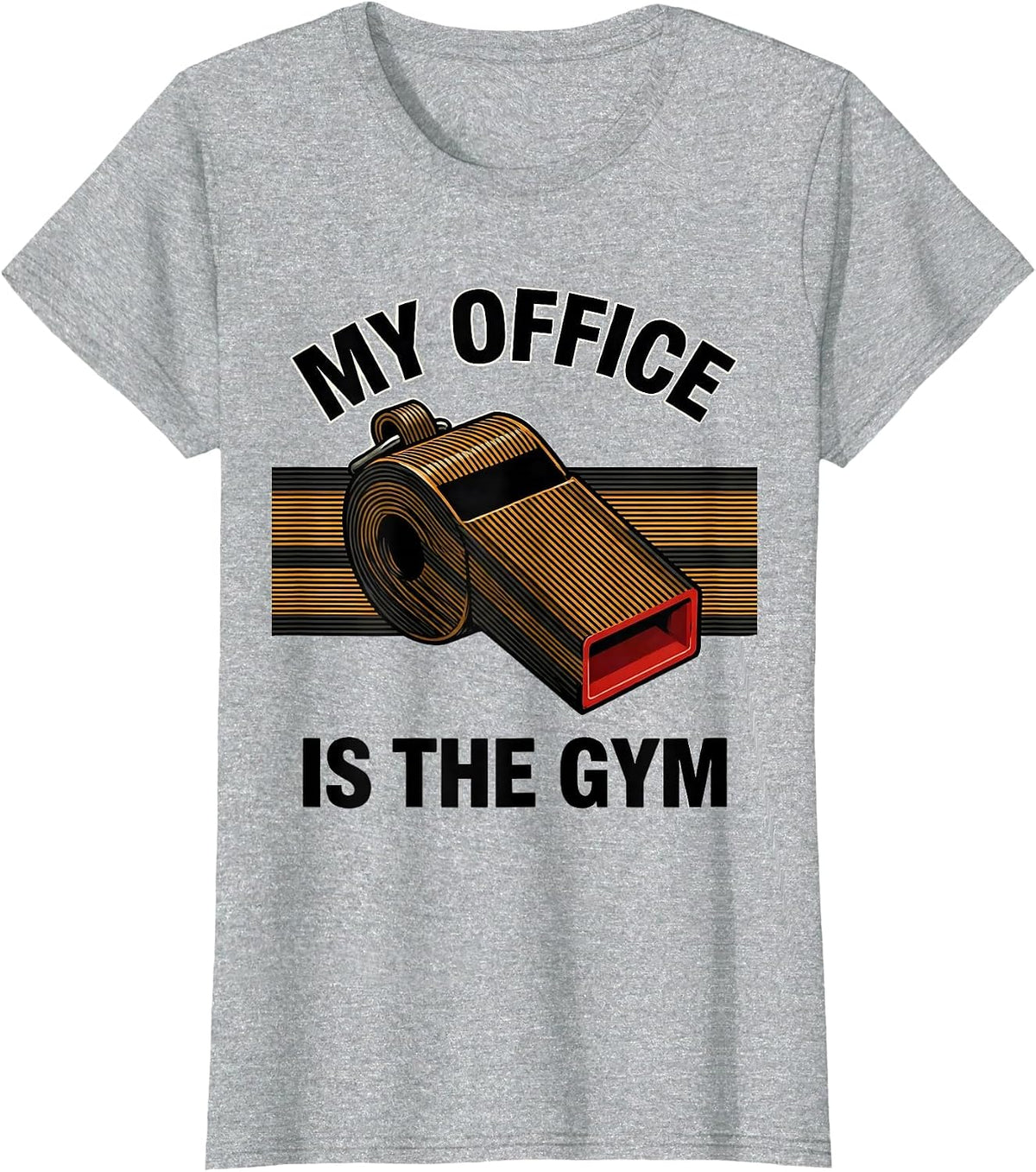 My Office Is The Gym Playful PE Teacher Back To School T-Shirt - Heather Grey