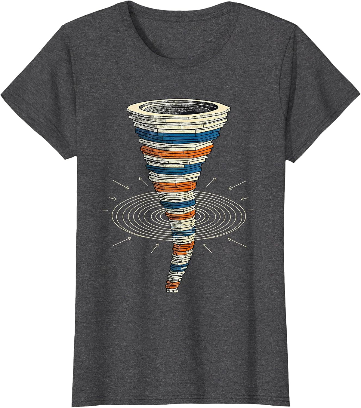 Women's Tornado Radar Meteorology Storm Chaser Enthusiast Humor T-Shirt - Dark Heather Grey