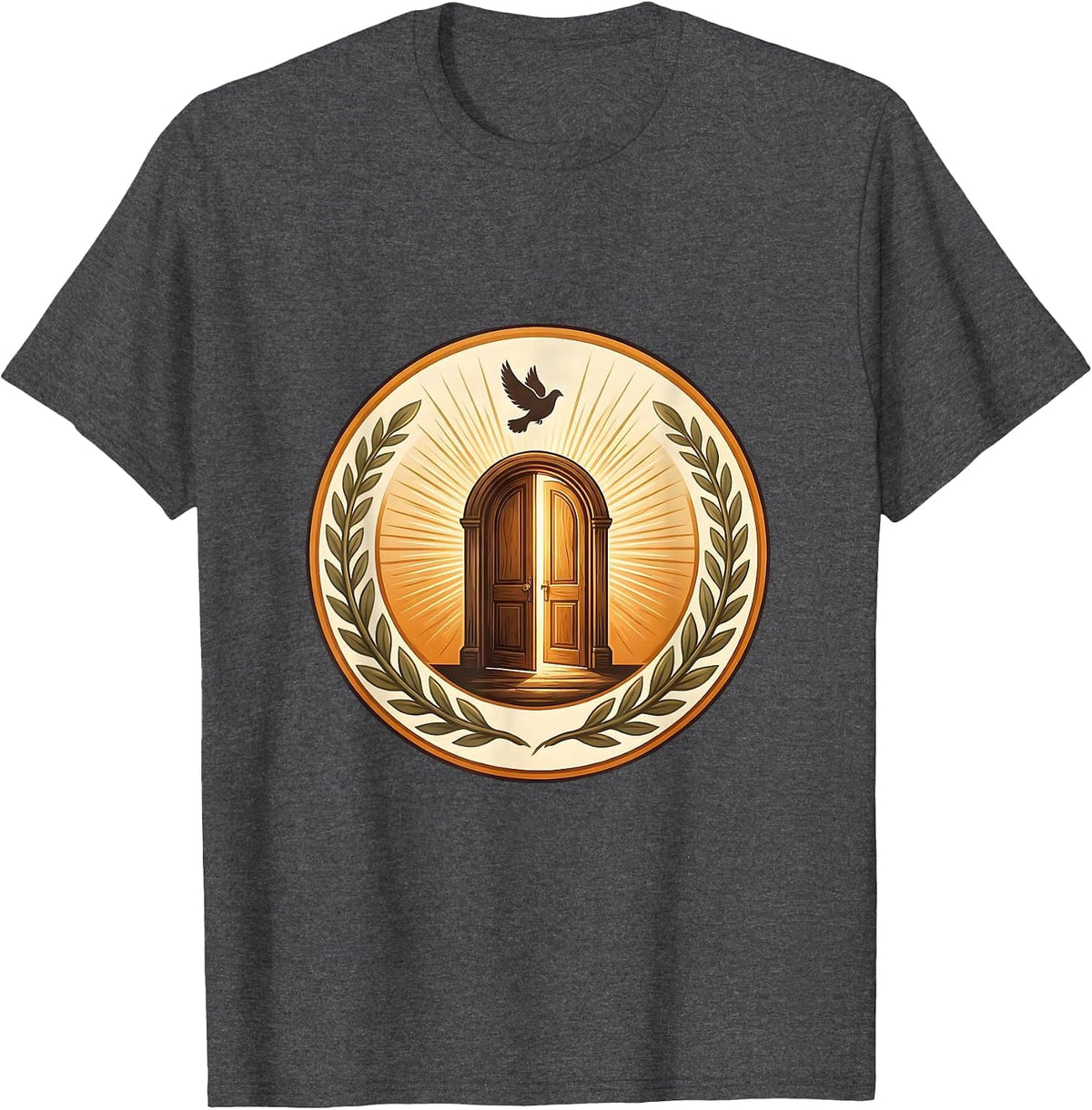 Social Worker Open Door Warm Light Graphic T-Shirt - Dark Heather Grey